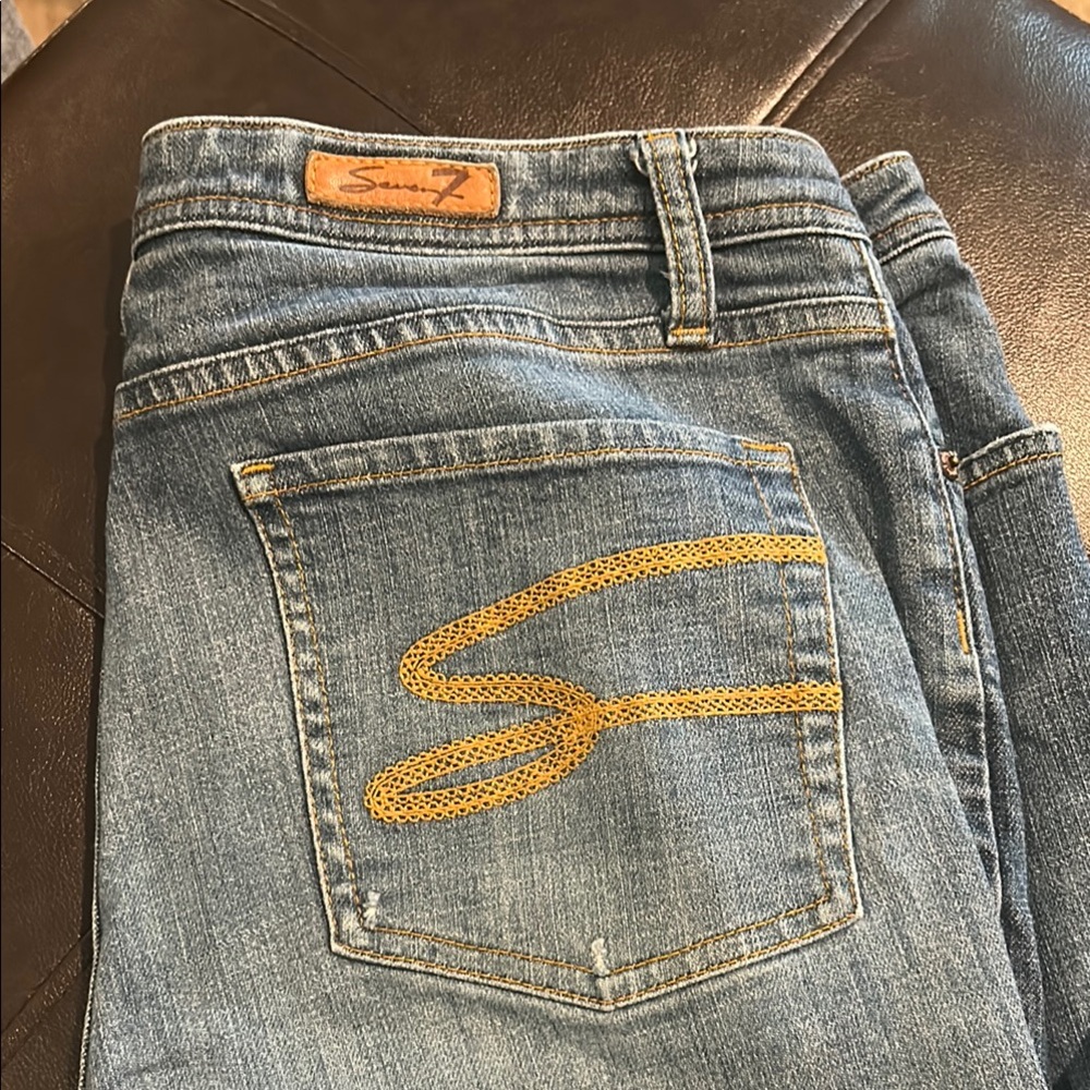 Seven7 Blue Boot Cut Jeans Denim - Picture 8 of 9